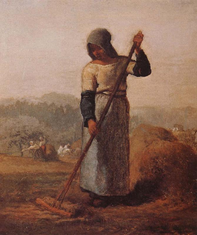 Jean Francois Millet The woman Harrow hay Norge oil painting art